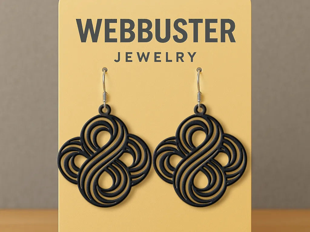Noeuds d'amour infinis boucles d'oreilles - Bijoux Print