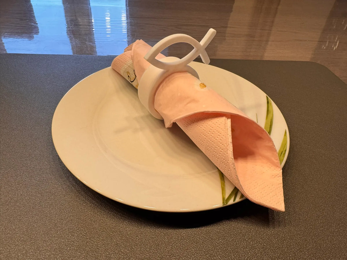 Ensemble de ronds de serviette Baptême Communion Décoration de table - Cuisine Print