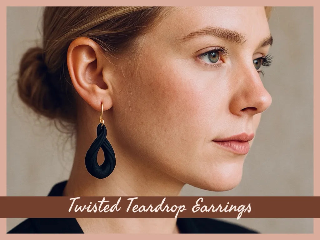 Boucles d'oreilles goutte torsadées - Bijoux Print