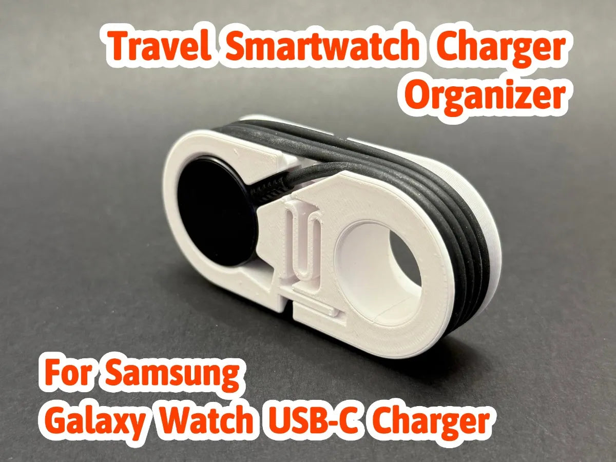 Organisateur de chargeur de montre connectée Galaxy Watch pour voyage - Tech Print
