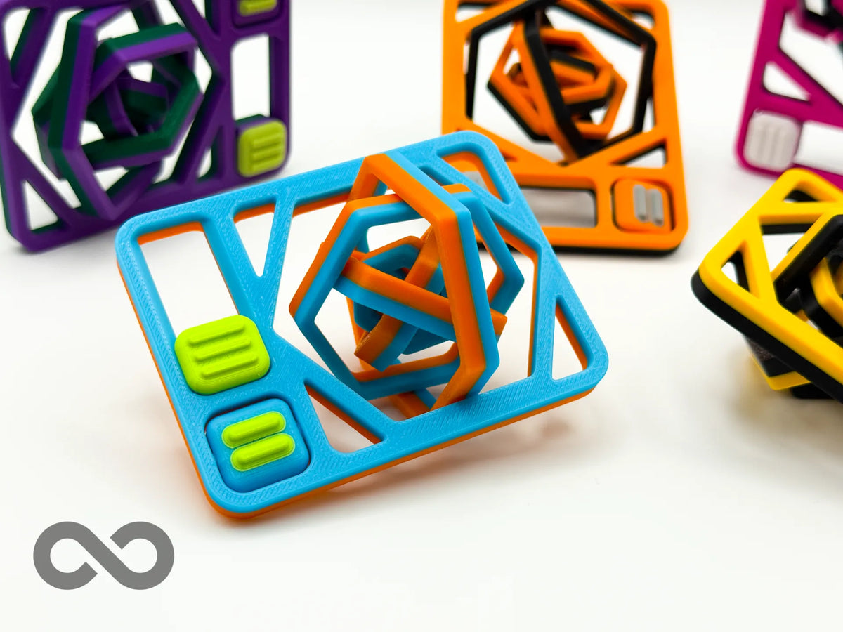 Carte à fidget gyroscopique hexagonale - Impression sur place - Fêtes Print