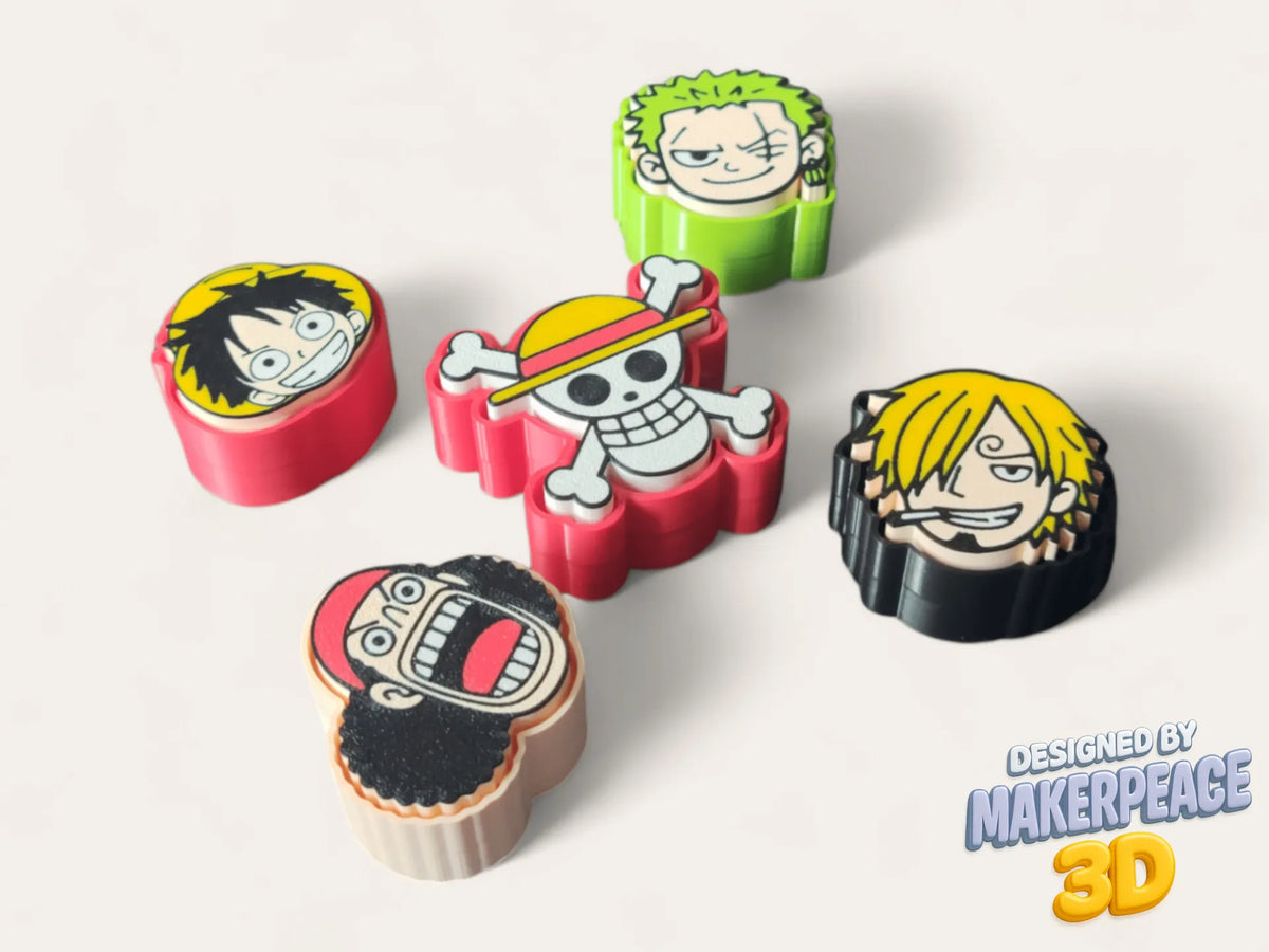 One Piece - Clickers anti-stress - Luffy, Zoro, Sanji, Usopp - Figurine Print