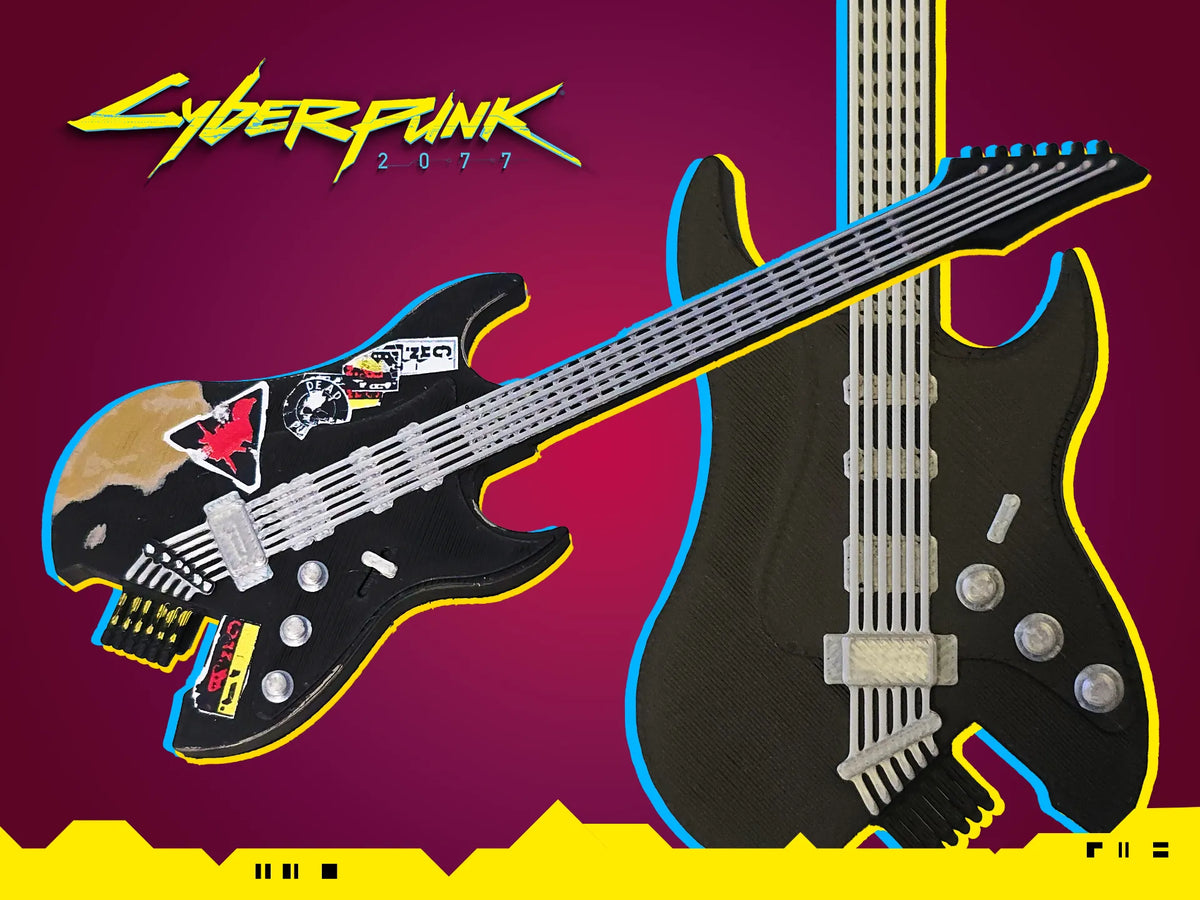 Guitare Cyberpunk 2077 Johnny Silverhand - Music Print