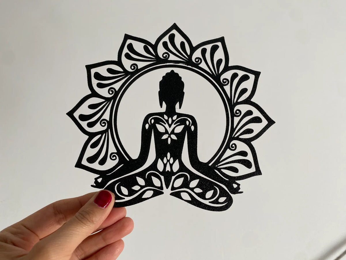 Figure de méditation en fleur de lotus - Sport Print