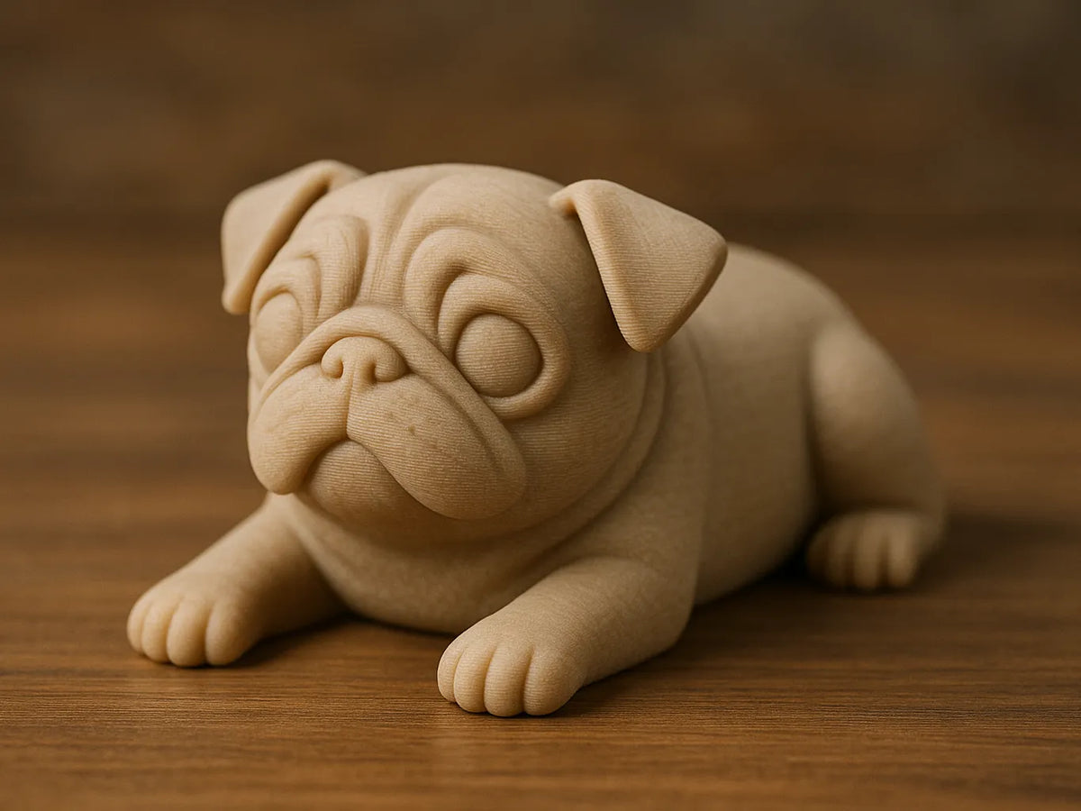 Carlino endormi – Adorable figurine de chien imprimable sur place - Figurine Print