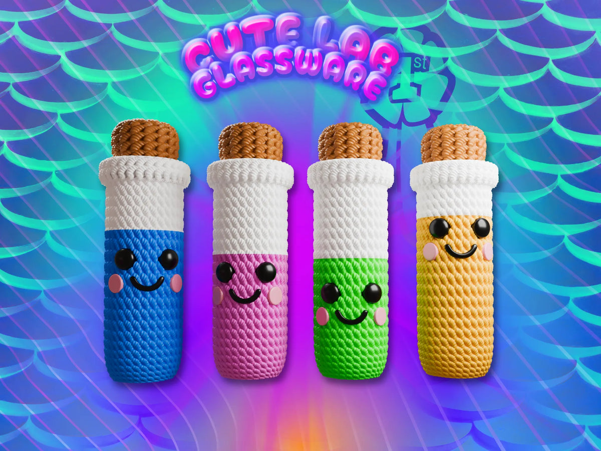 Équipement de laboratoire adorablement scientifique au crochet Tubes à essai - Science Print