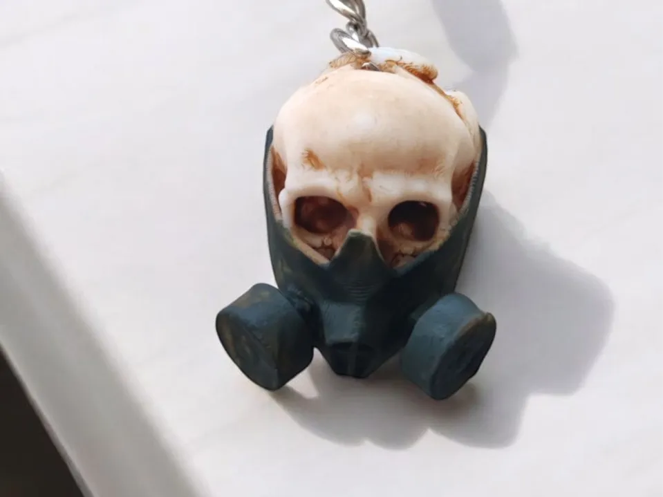 Porte-clés Crâne - Édition Masque à Gaz Porte-clés élégant - Cosplay Print