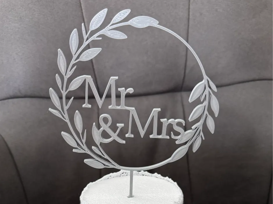 Décor de gâteau de mariage, Monsieur et Madame - Fêtes Print