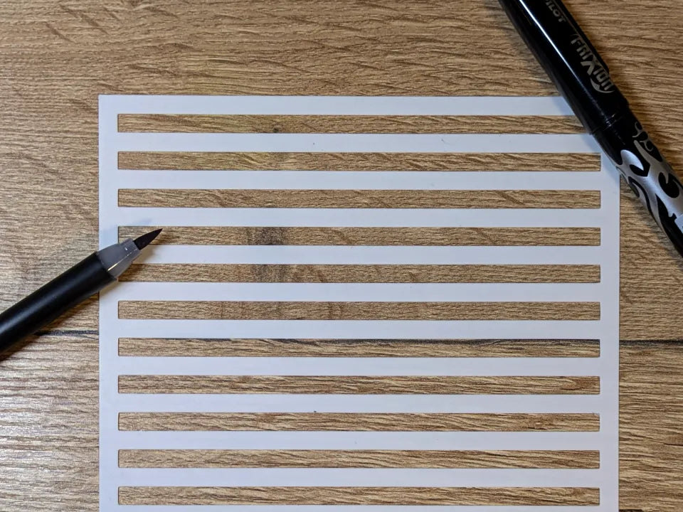 Pochoir de lignes pour journal - Format DIN A5 - Voyage Print