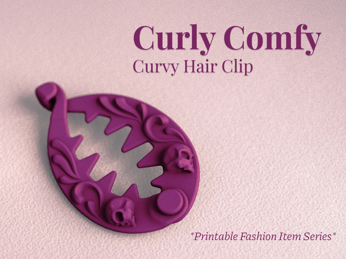 Barrette confortable pour cheveux bouclés - Attache facile pour queue-de-cheval - Bijoux Print