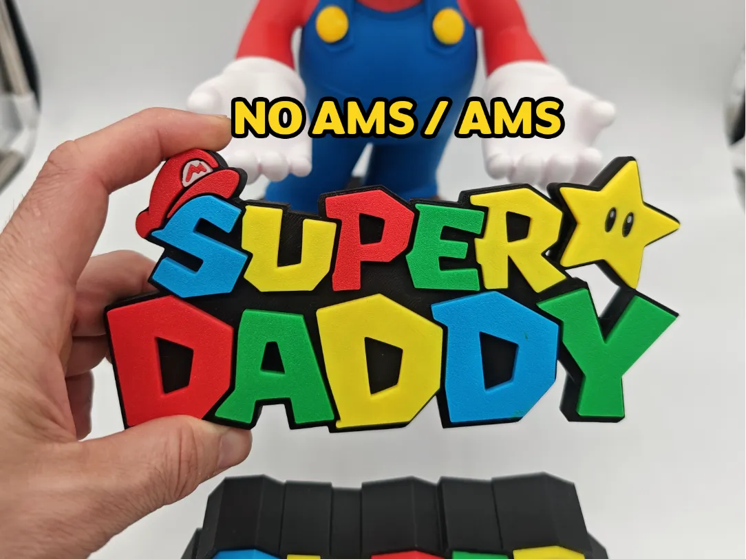Super Papa en version logo Super Mario / cadeau fête des pères - Cadeau Print