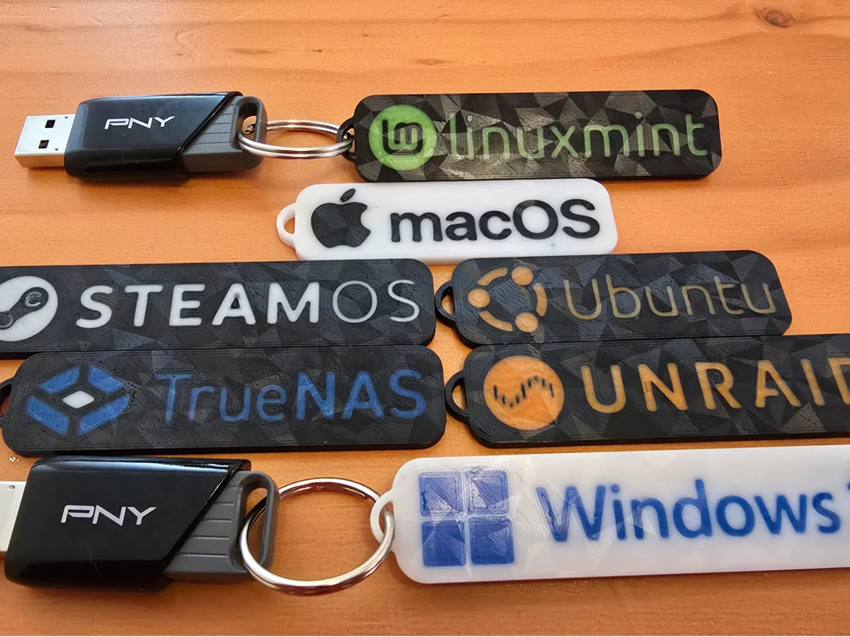 Étiquettes de système d'exploitation pour clé USB - Tech Print