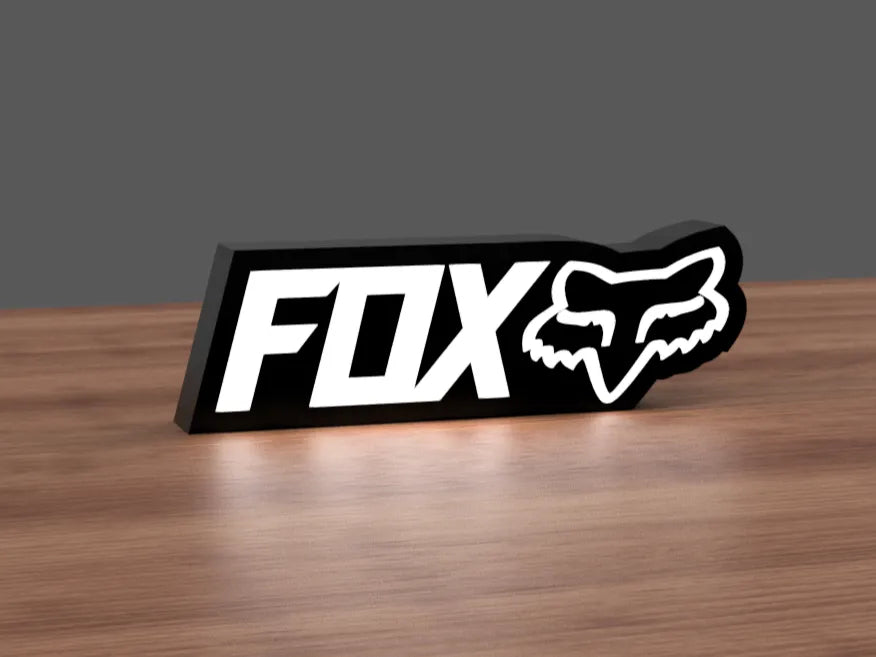 Lampe LED boîte à lumière logo Fox Racing - Geek Print