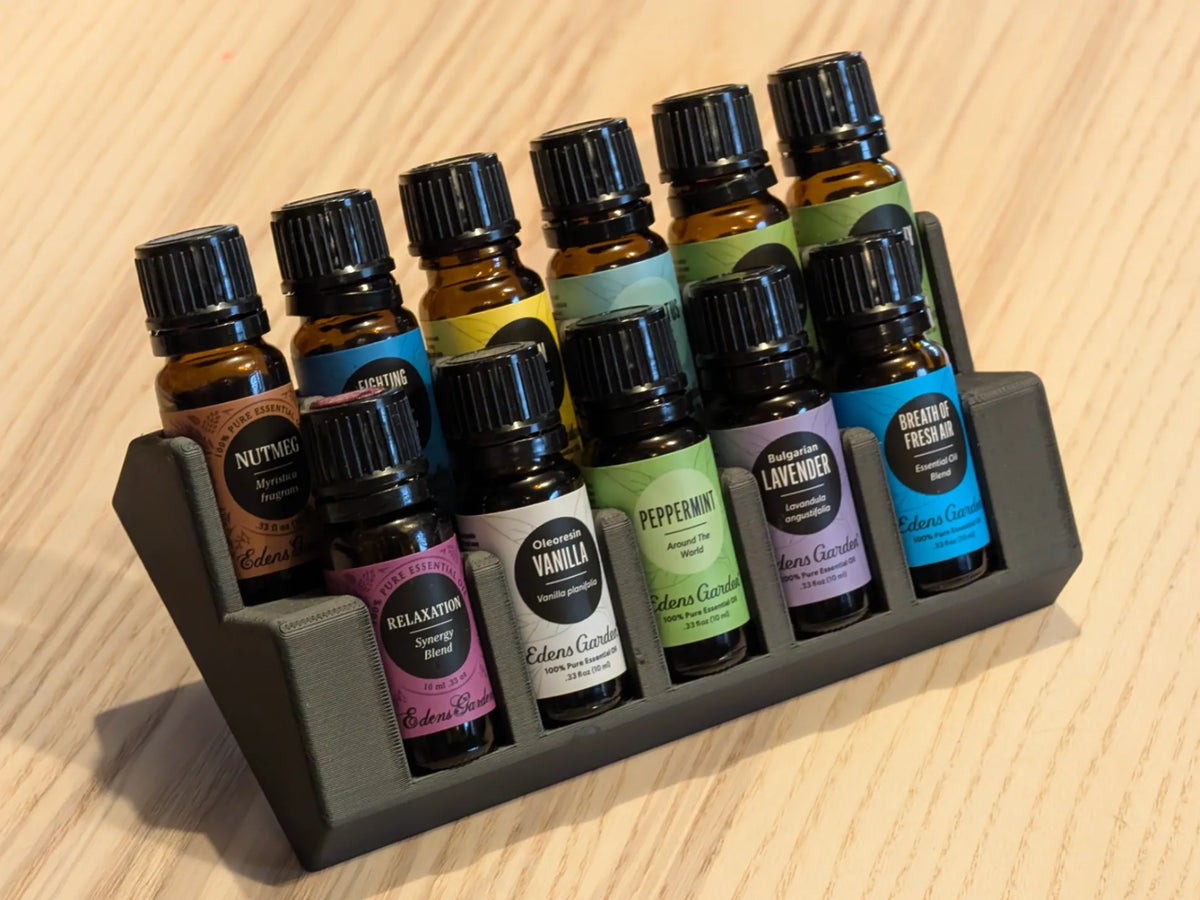 Étagère miniature pour huiles essentielles - Capacité 11 flacons de 10 ml - Beauté Print