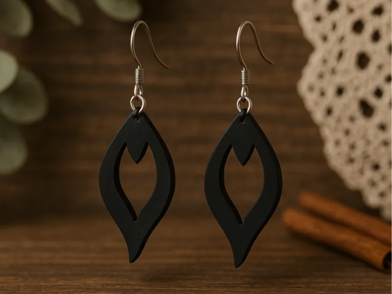 Boucles d'oreilles en forme de cœur – modèle 2 - Bijoux Print