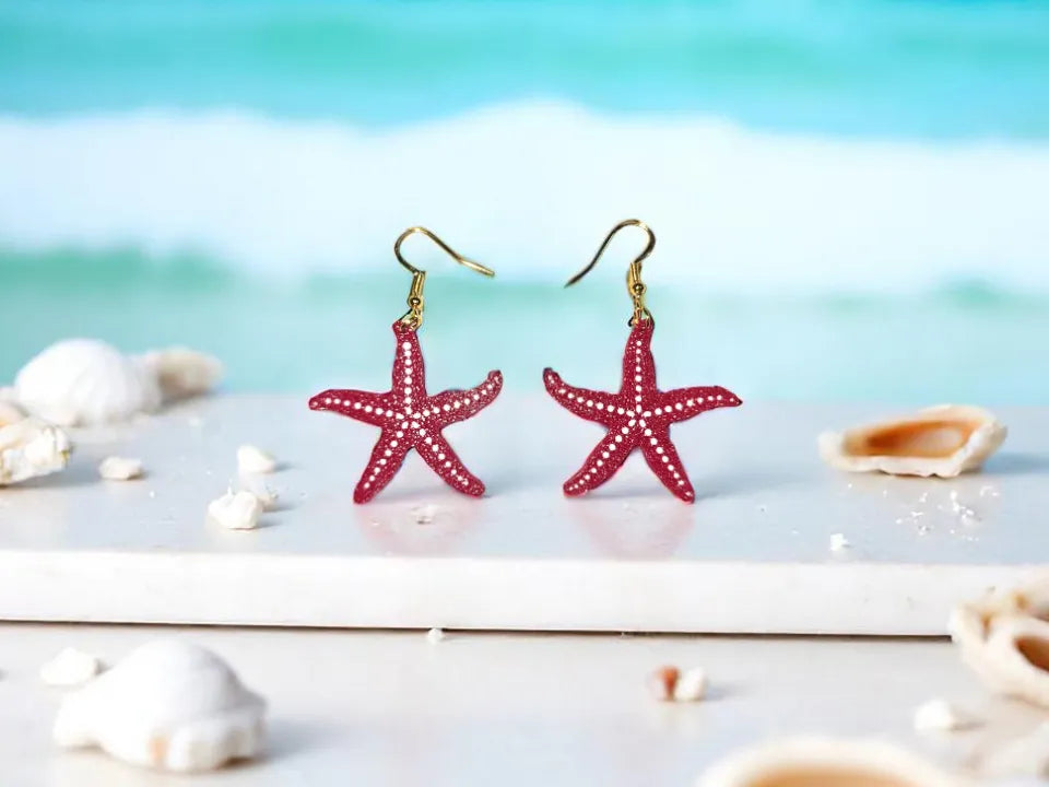 Boucles d'oreilles en forme d'étoile de mer - Bijoux Print