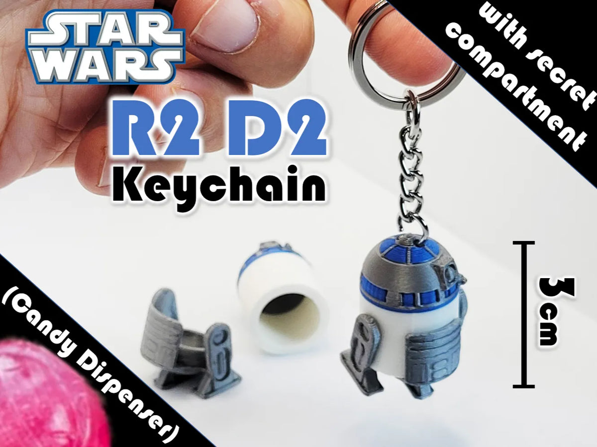 Porte-clés R2D2 avec compartiment secret - Cadeau Print