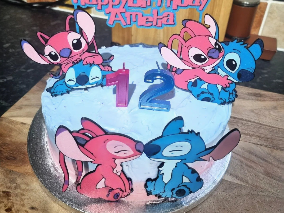 Décor de gâteau Stitch et Ange - Fêtes Print