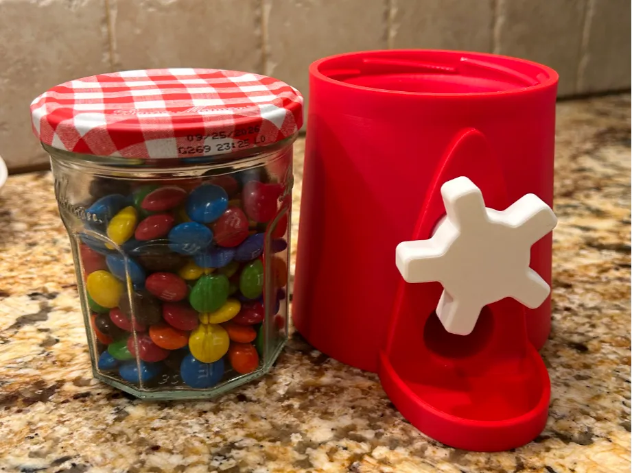 Configurable Candy Dispenser for Bonne Maman Jar - Cuisine Print