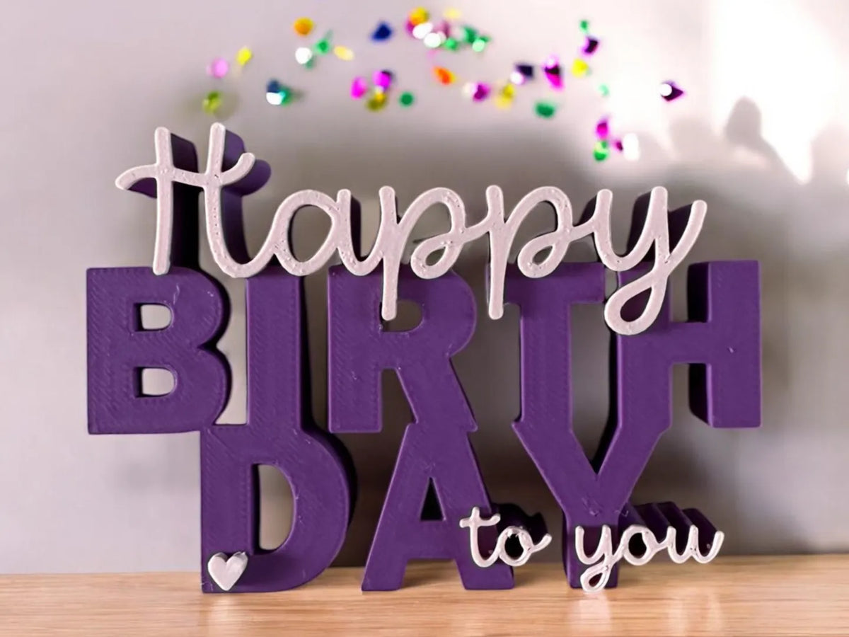 Joyeux anniversaire – Lettrage - Fêtes Print
