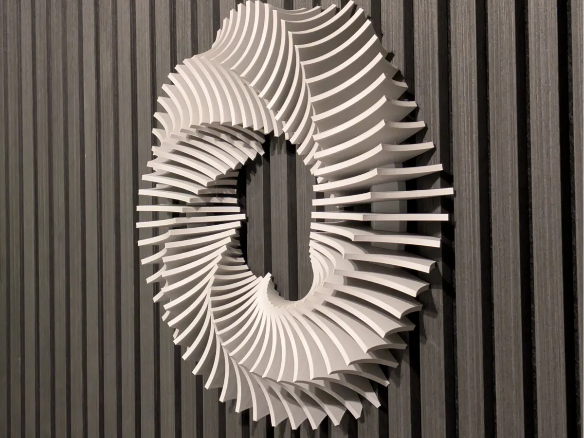 "Anneau Liminal" - Sculpture Murale Paramétrique - Art Print