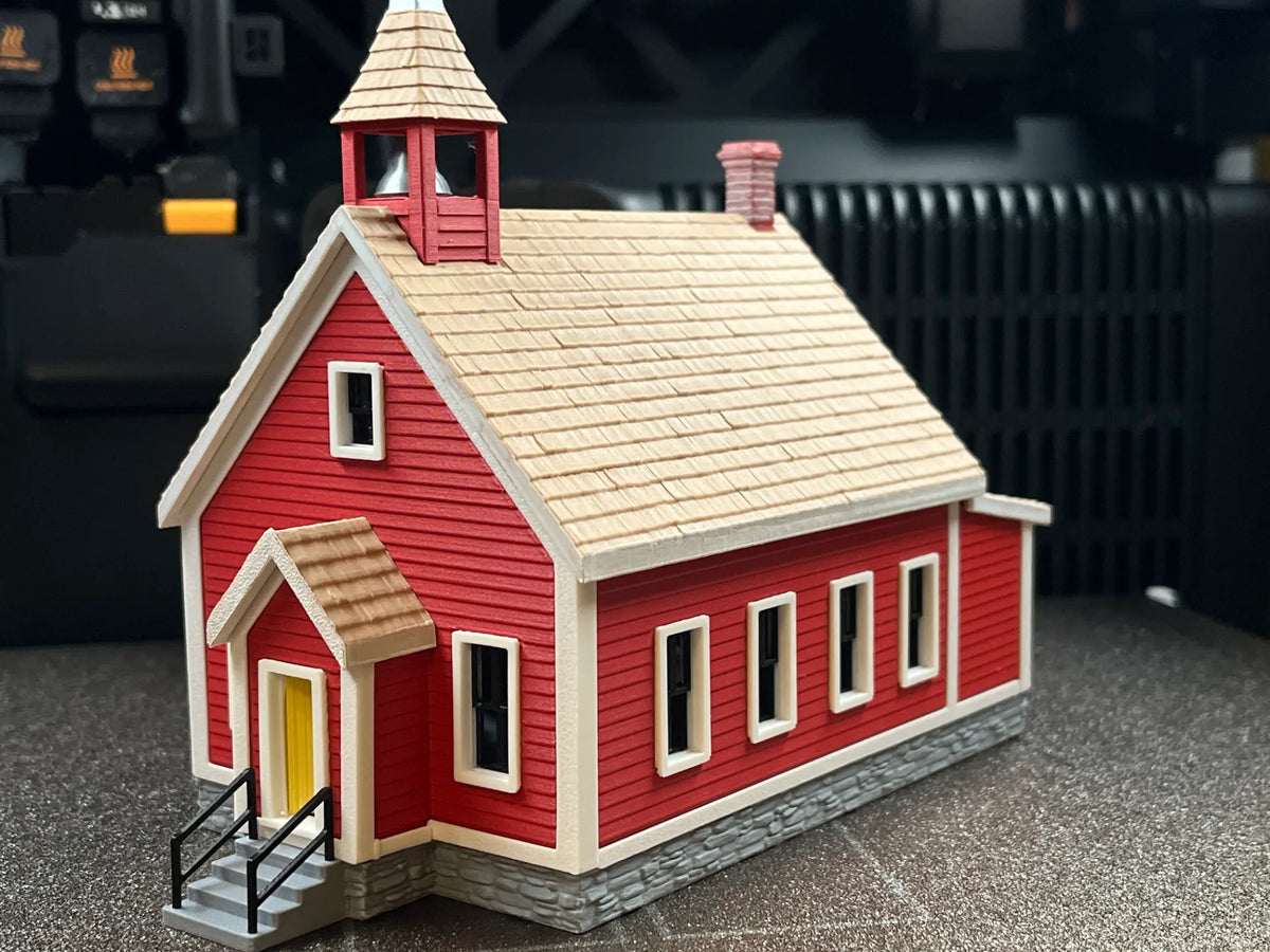 École rouge - Échelles HO (1/87) et N (1/160) - Maquette Print