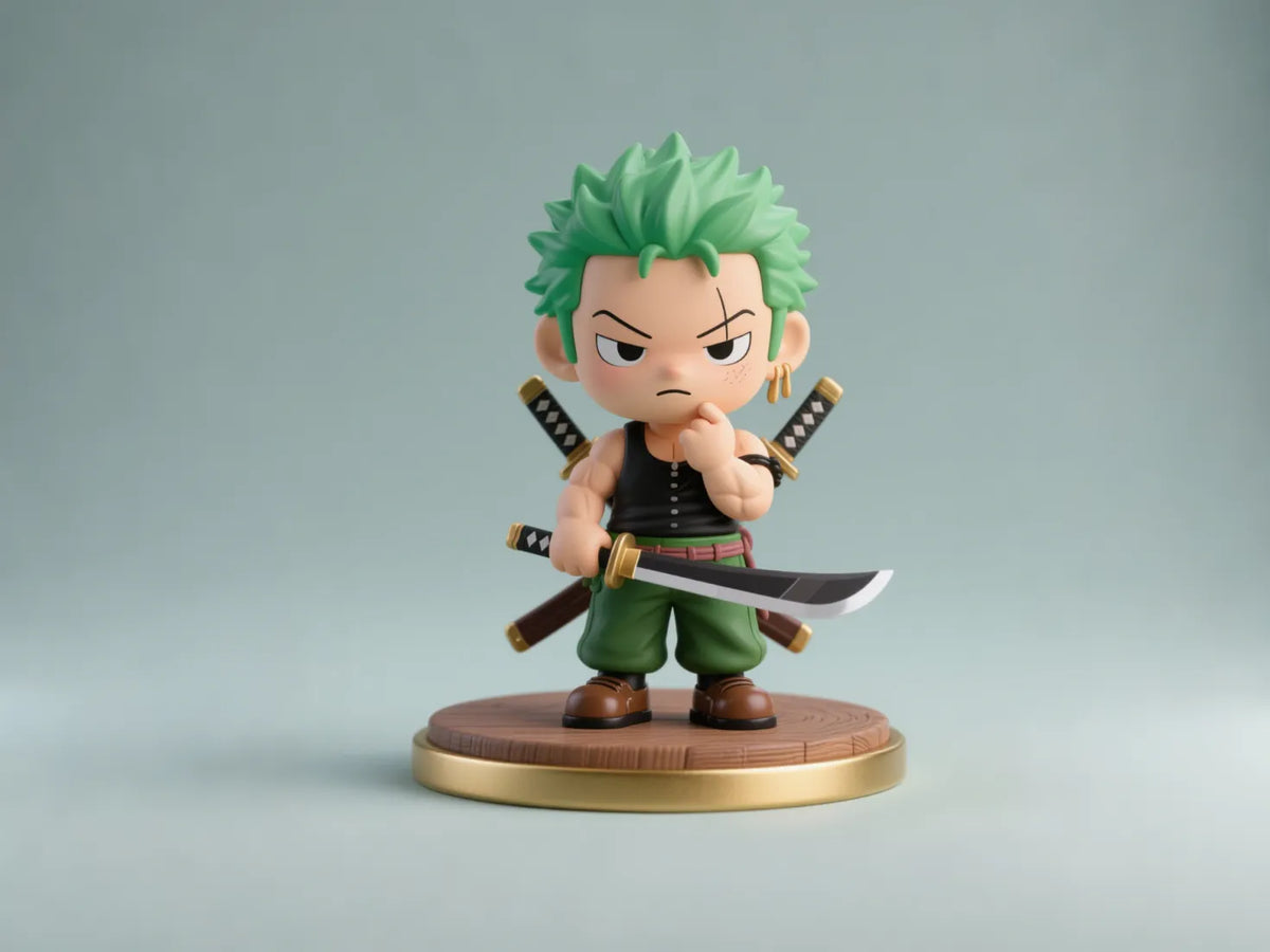 Zoro - One Piece - Figurine d'anime Q-version - Jouet à colorier pour enfants - Figurine Print