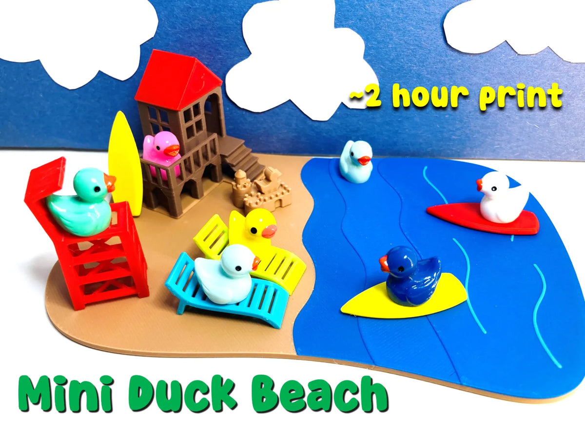 Mini Canards Vacances Plage et Accessoires - Outdoor Print