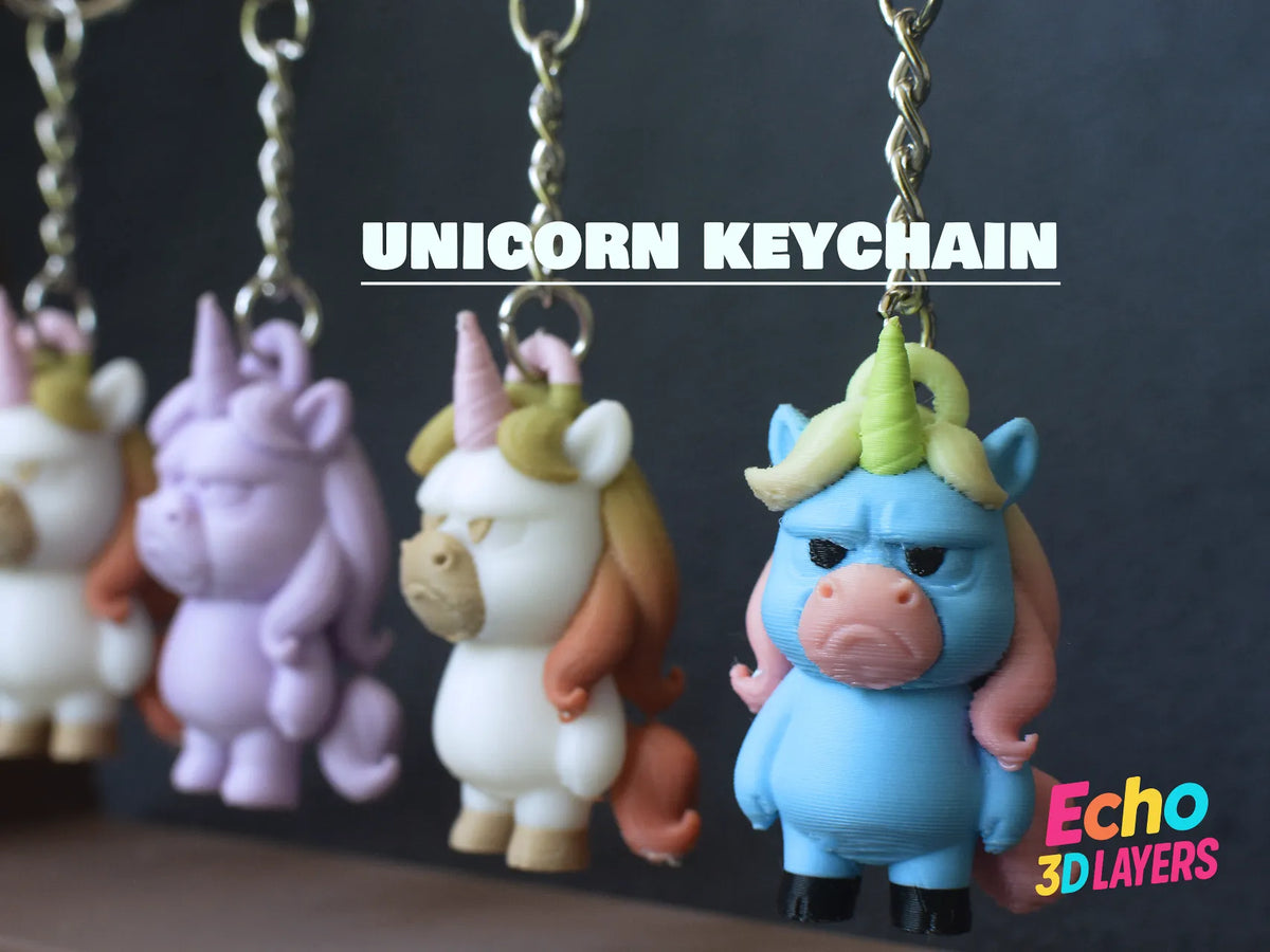 Porte-clés licorne - Figurine Print