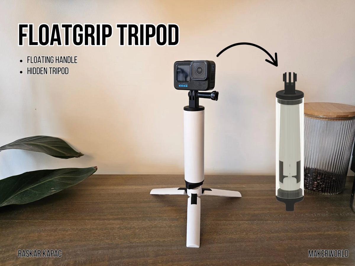 Floatgrip – Poignée flottante et trépied 3-en-1 - Tech Print