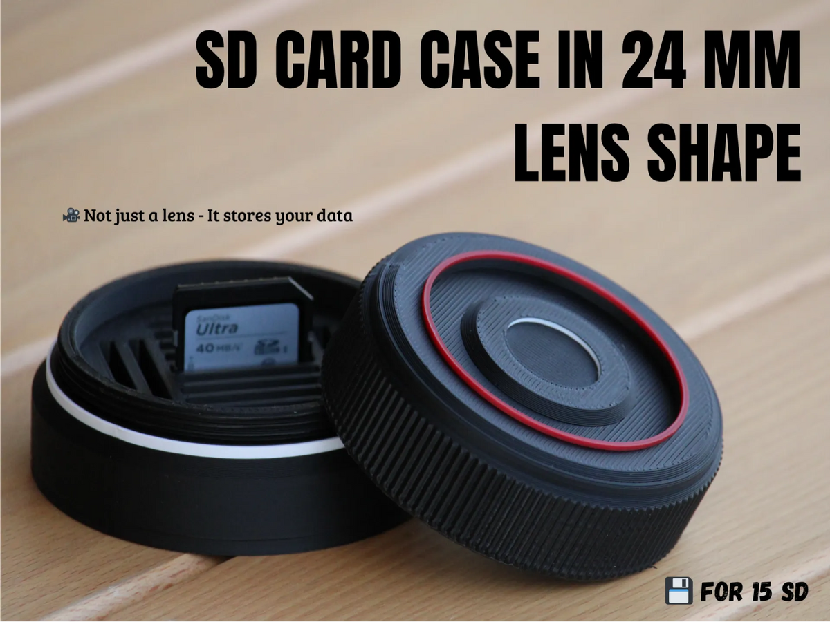 Étui pour carte SD en forme d'objectif 24 mm - Tech Print