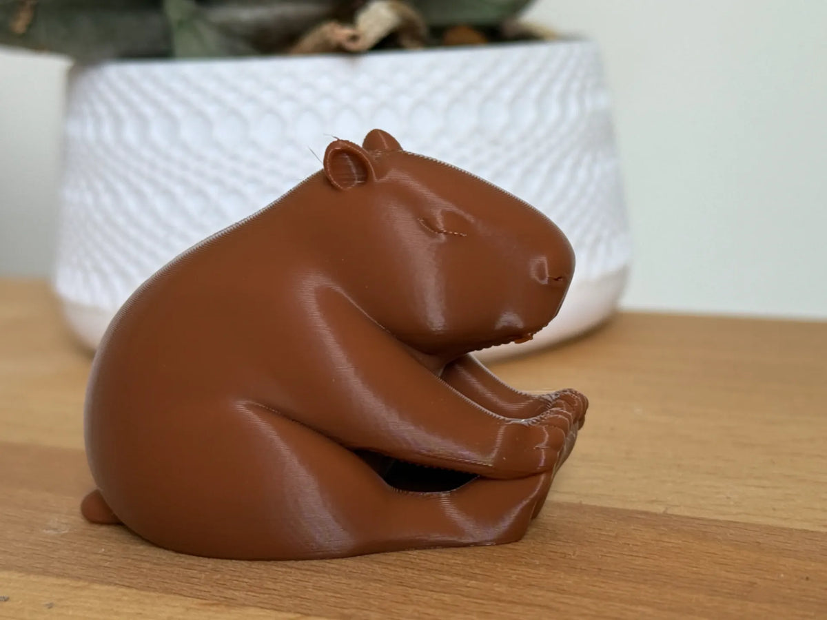 Capybara en posture d'étirement – Statuette de yoga en flexion avant - Sport Print