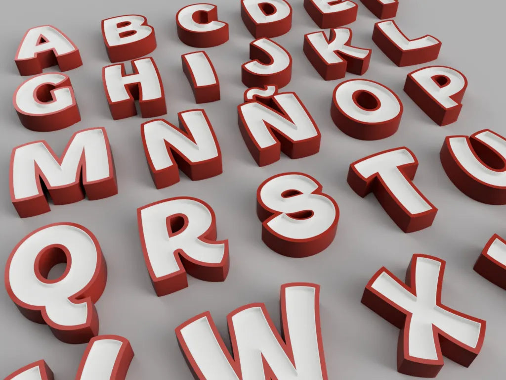 Nomdel - alphabet lampe led - Art Print
