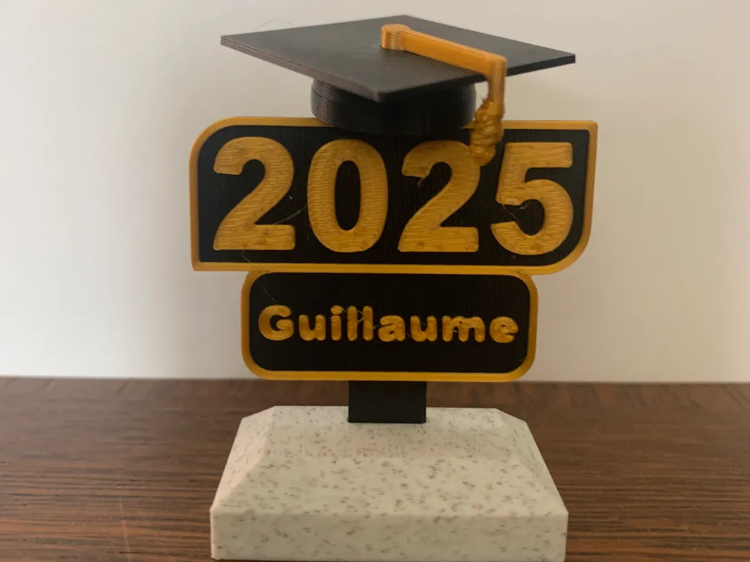 Trophée / cadeau de remise de diplôme personnalisable - Cadeau Print