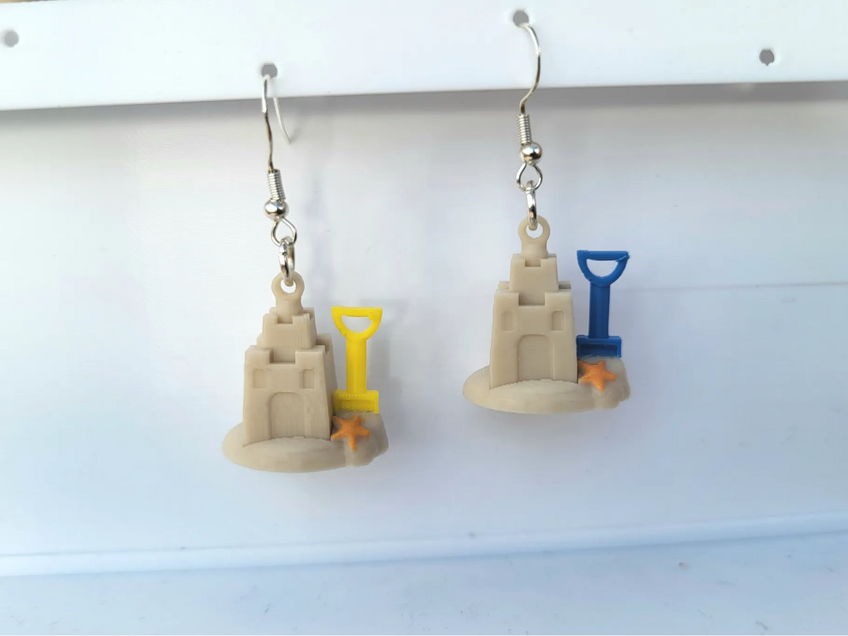Boucles d'oreilles château de sable - Outdoor Print