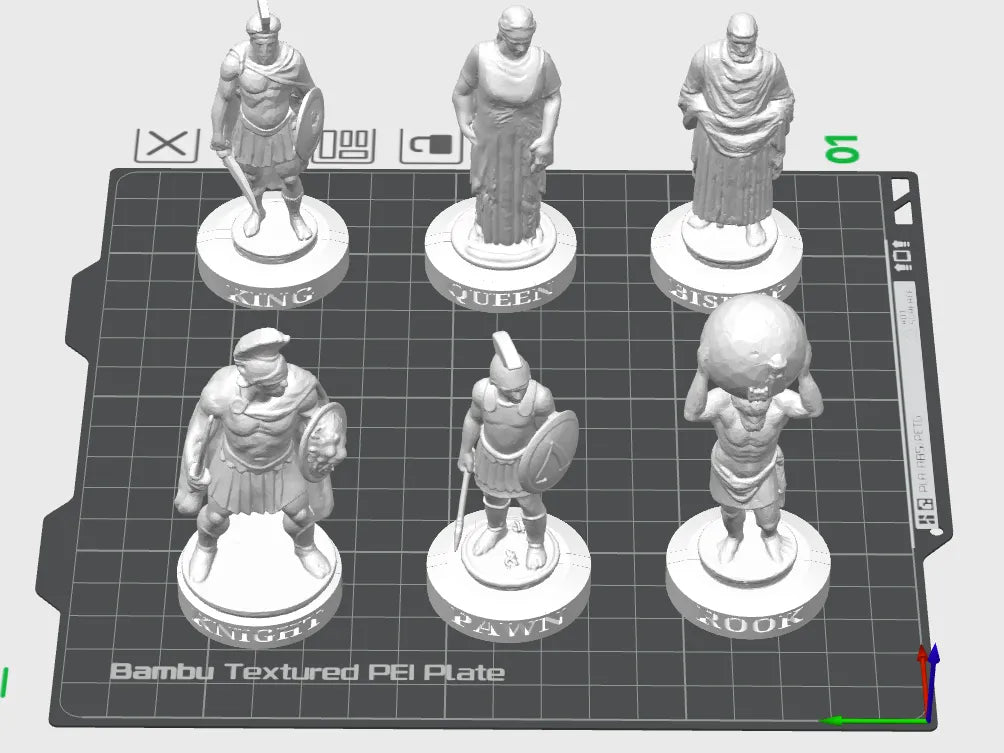 Jeu d'échecs sur le thème grec - Jeux Print