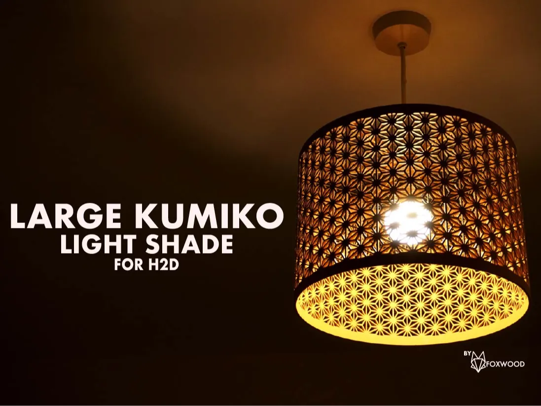 Grand abat-jour Kumiko / Plafonnier - Lumière Print
