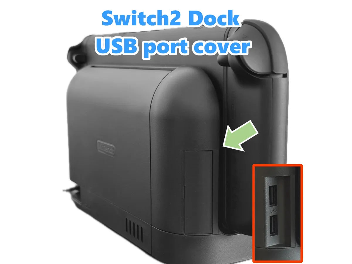 Cache-poussière pour le port USB de la station d'accueil Nintendo Switch 2 - Atelier Print