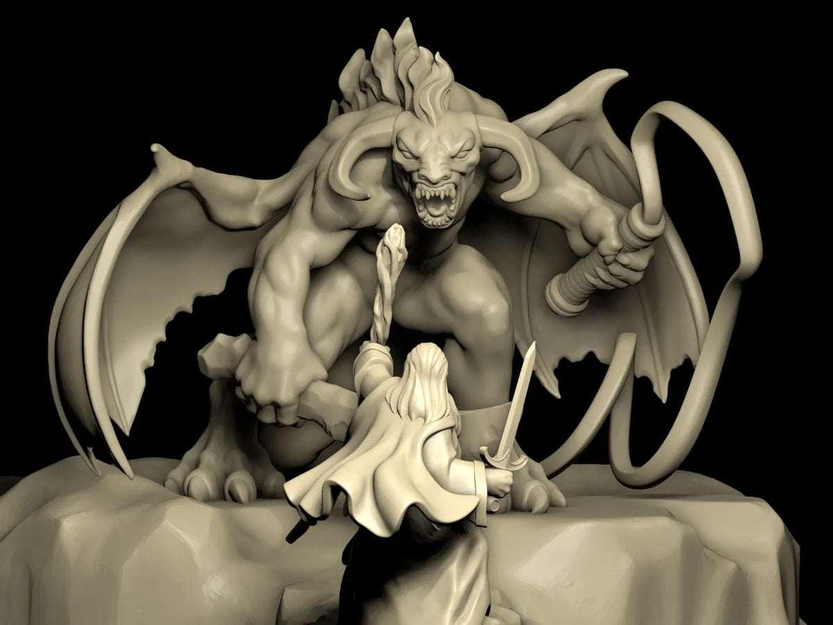 Diorama du Seigneur des Anneaux : Gandalf contre le Balrog - Geek Print
