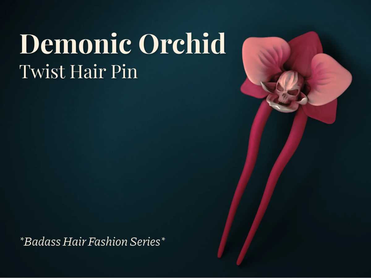 Orchid Démoniaque - Barrette Torsadée - Bijoux Print