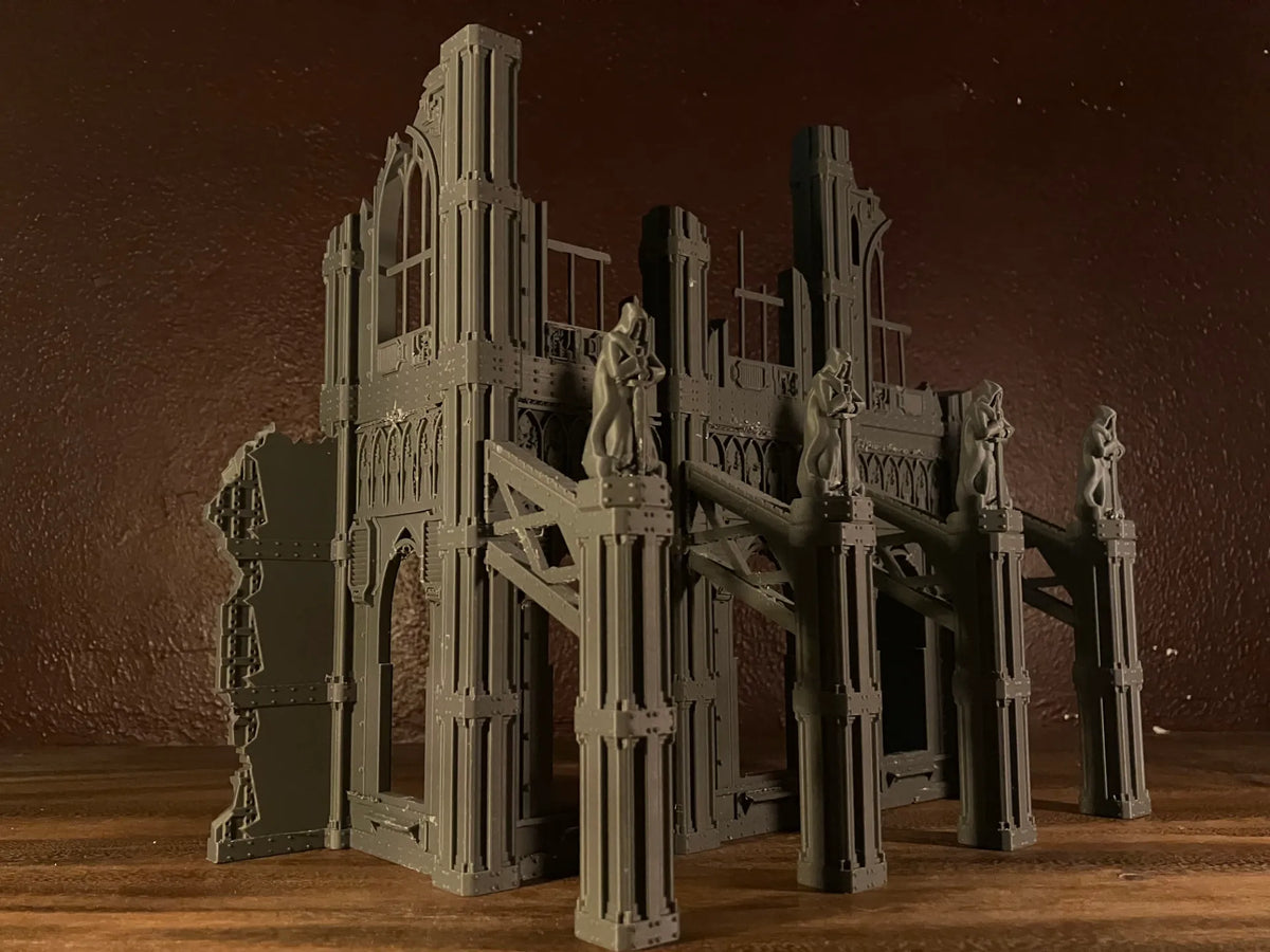 Ruines de cathédrale impériale - Terrain de jeu de guerre - Maquette Print