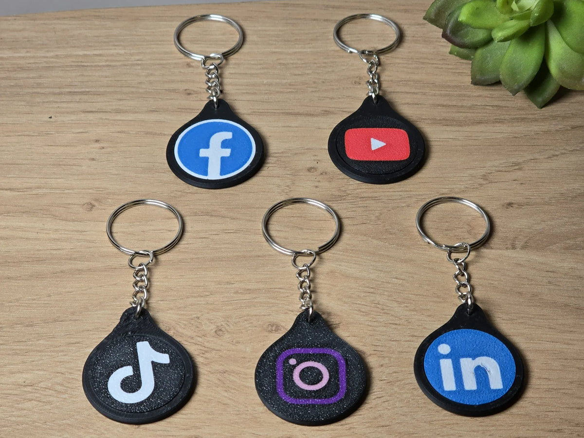 Porte-clés NFC Social – modèle 2 - NFC Print