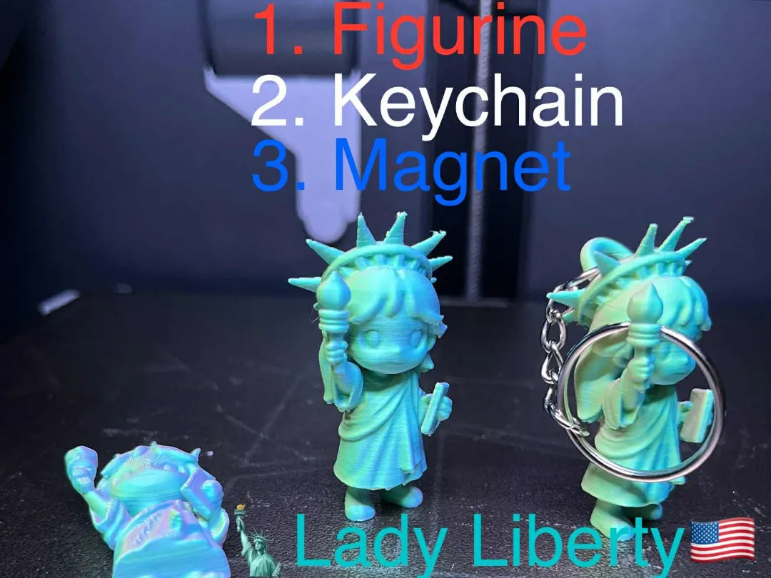Adorable Petite Statue de la Liberté, Cadeau du 4 juillet - Voyage Print