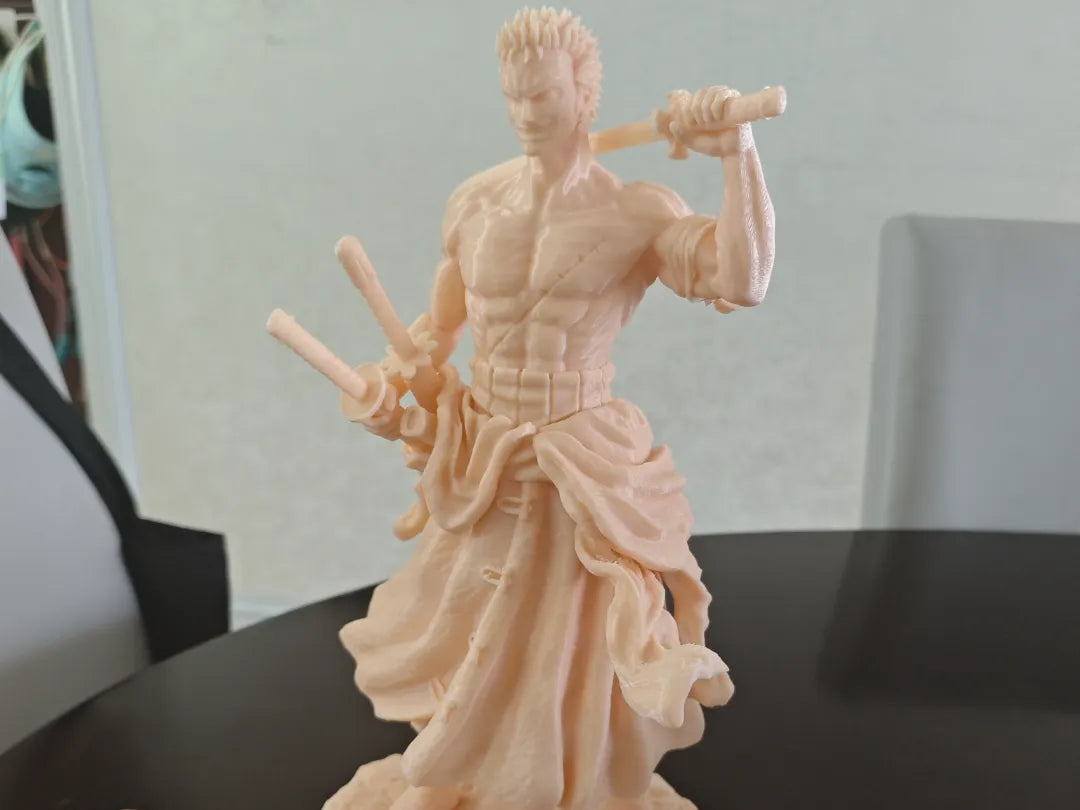 Zoro Roronoa de 34 cm, One Piece, figurine avec version miniature, supports optimisés - Figurine Print