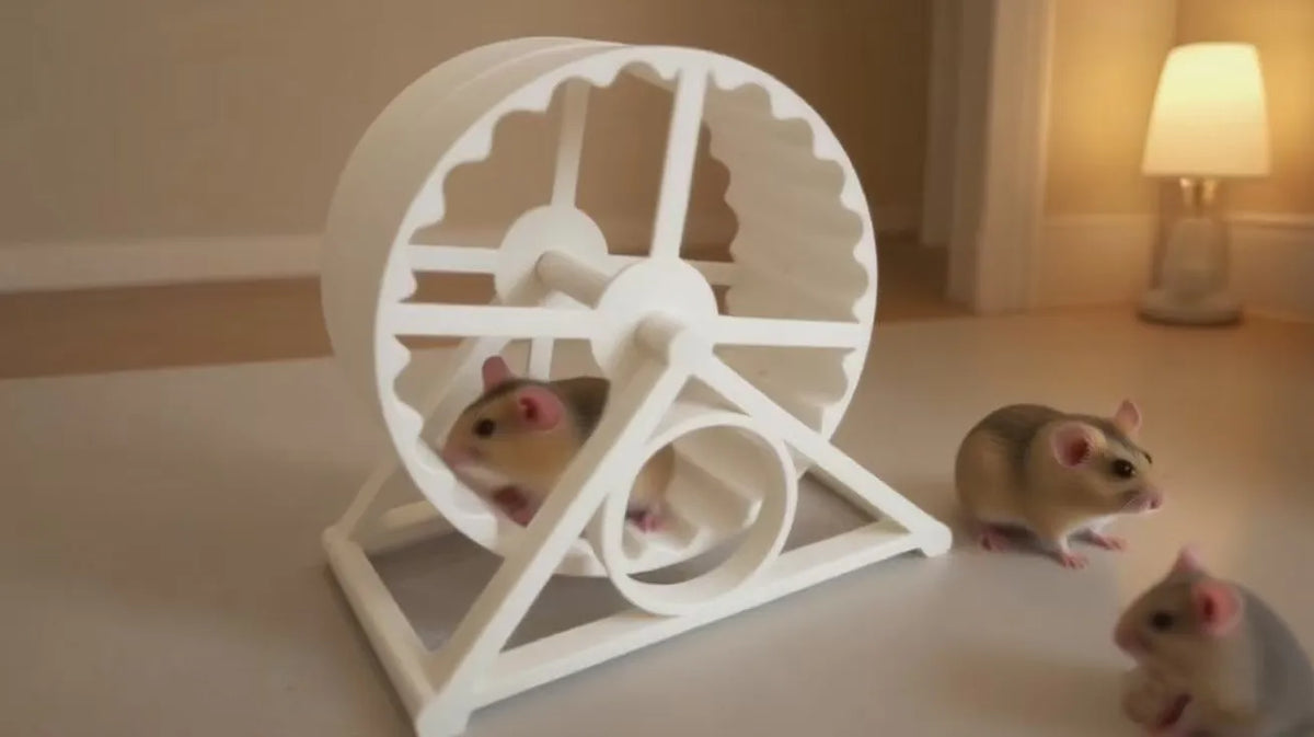 Jouet de roue de course pour hamster, roue pour maison de hamster - Pet Print