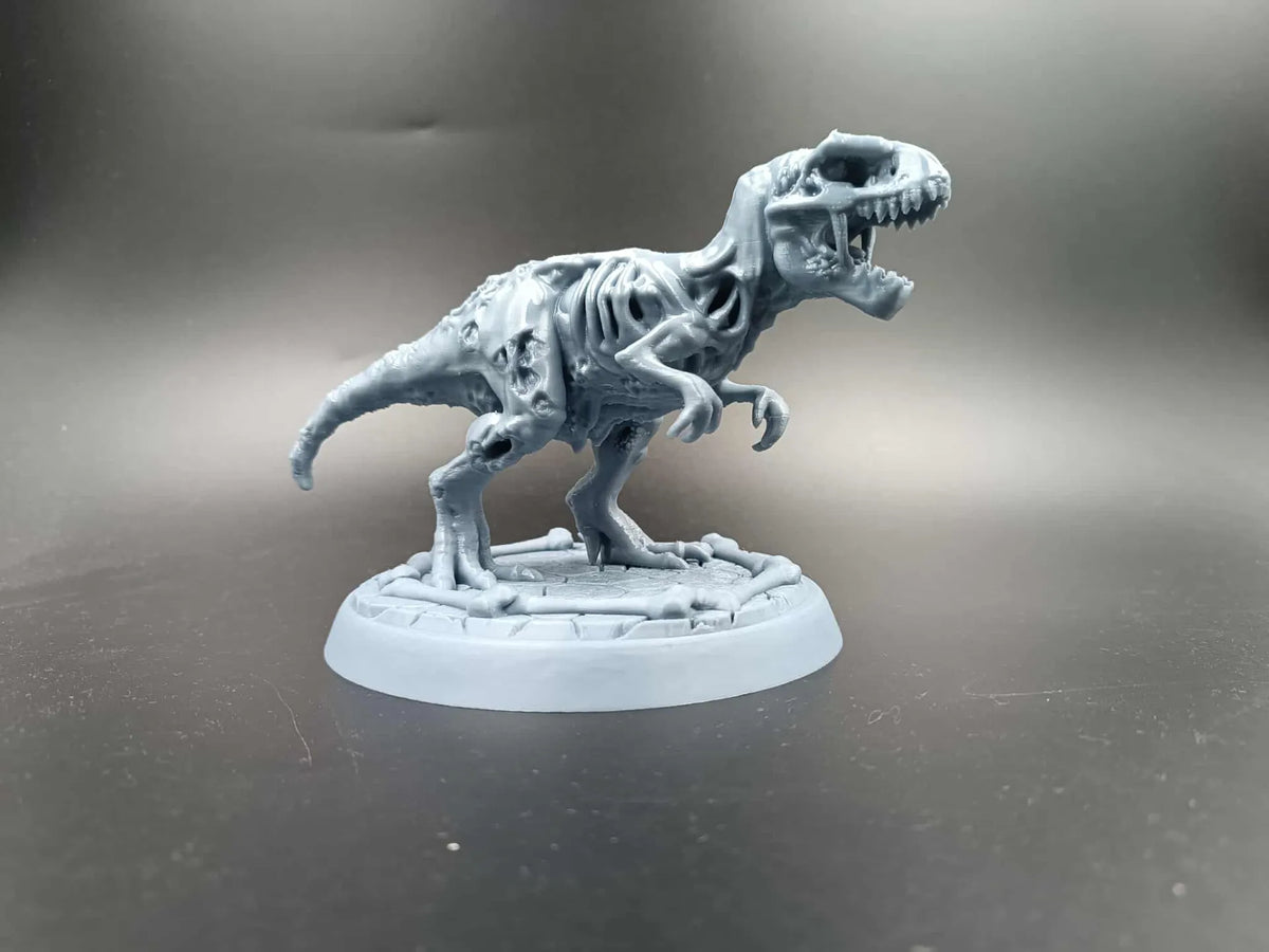 T-Rex fossile mort-vivant - Zombi - Dinosaure - Maquette Print