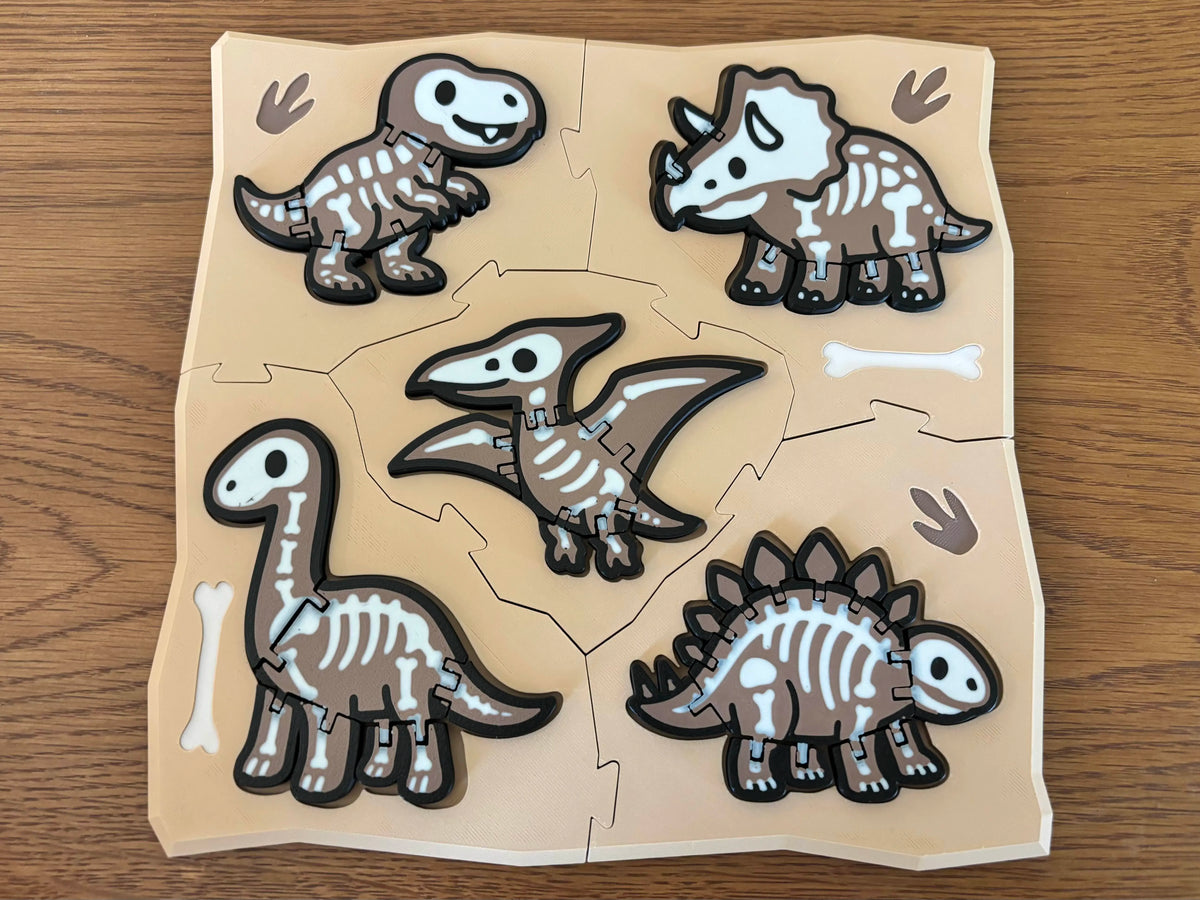 Puzzle de fossiles de safari Flexi-Dino - Maquette Print