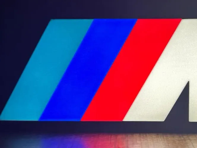 Lampe à LED avec boîte à lumière au logo BMW M - Geek Print