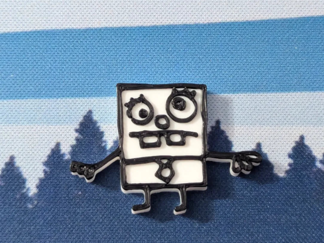 Bracelet ou breloque Kandi représentant Bob l'éponge en version Doodlebob - Bijoux Print