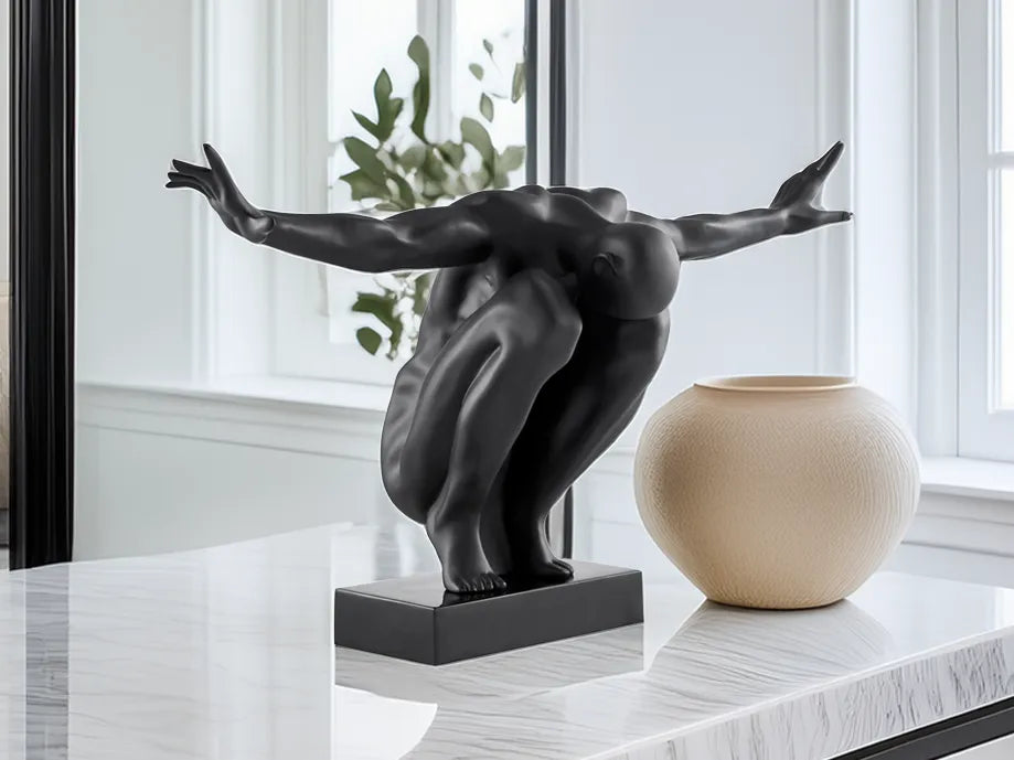 Sculpture/figurine abstraite d'athlète - Art Print